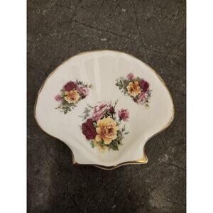 Georgian‎ Fine Bone China Trinket Plate Made In England-Roses Vintage
